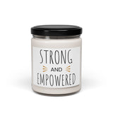 Scented Soy Candle — "Strong and Empowered" Inspirational Jar (9 oz)