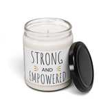 Scented Soy Candle — "Strong and Empowered" Inspirational Jar (9 oz)